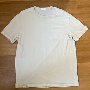 Huckberry Forty Five Made In USA 100% Cotton Cream/Beige Pocket T-Shirt Size XL